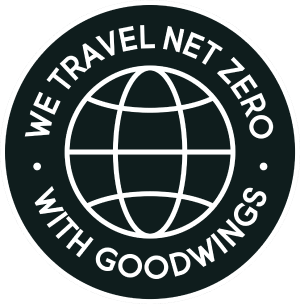 Goodwings seal in black and white