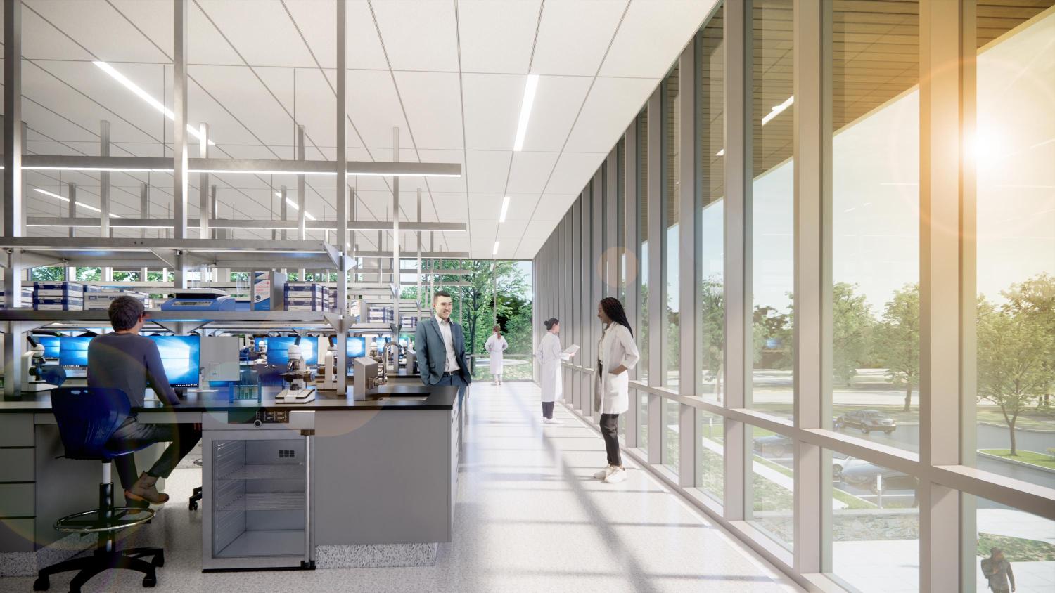 250 Radnor Lab Rendering with flare