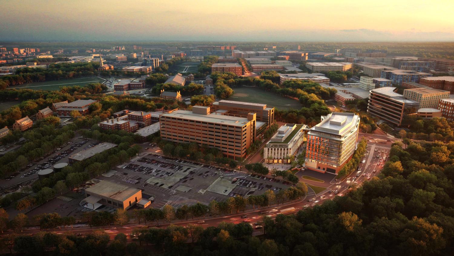 Discovery Point bridges the University of Maryland's main campus and its Discovery District research park